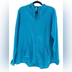 Lulu-B Turquoise Zip-Up Hoodie